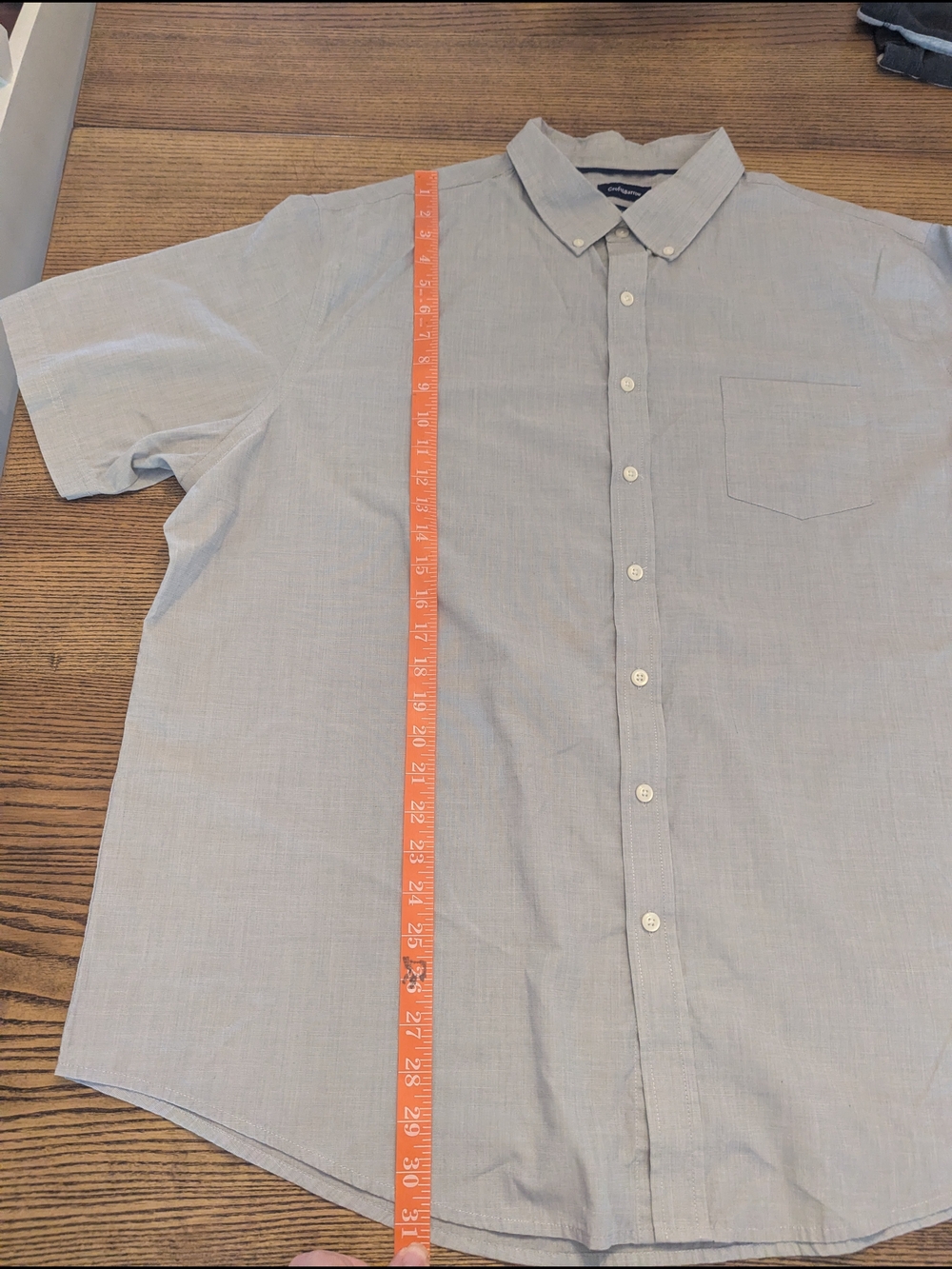 EUC Croft & Barrow Mens XXL Easy Care Button Down Gray Short Sleeve Shirt - Picture 3 of 7